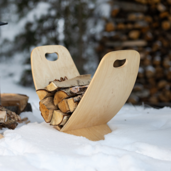 Fandango Log Rack - Natural - Panier &agrave; Bois - Corbeille &agrave; Bois - 43x50x27,5 cm